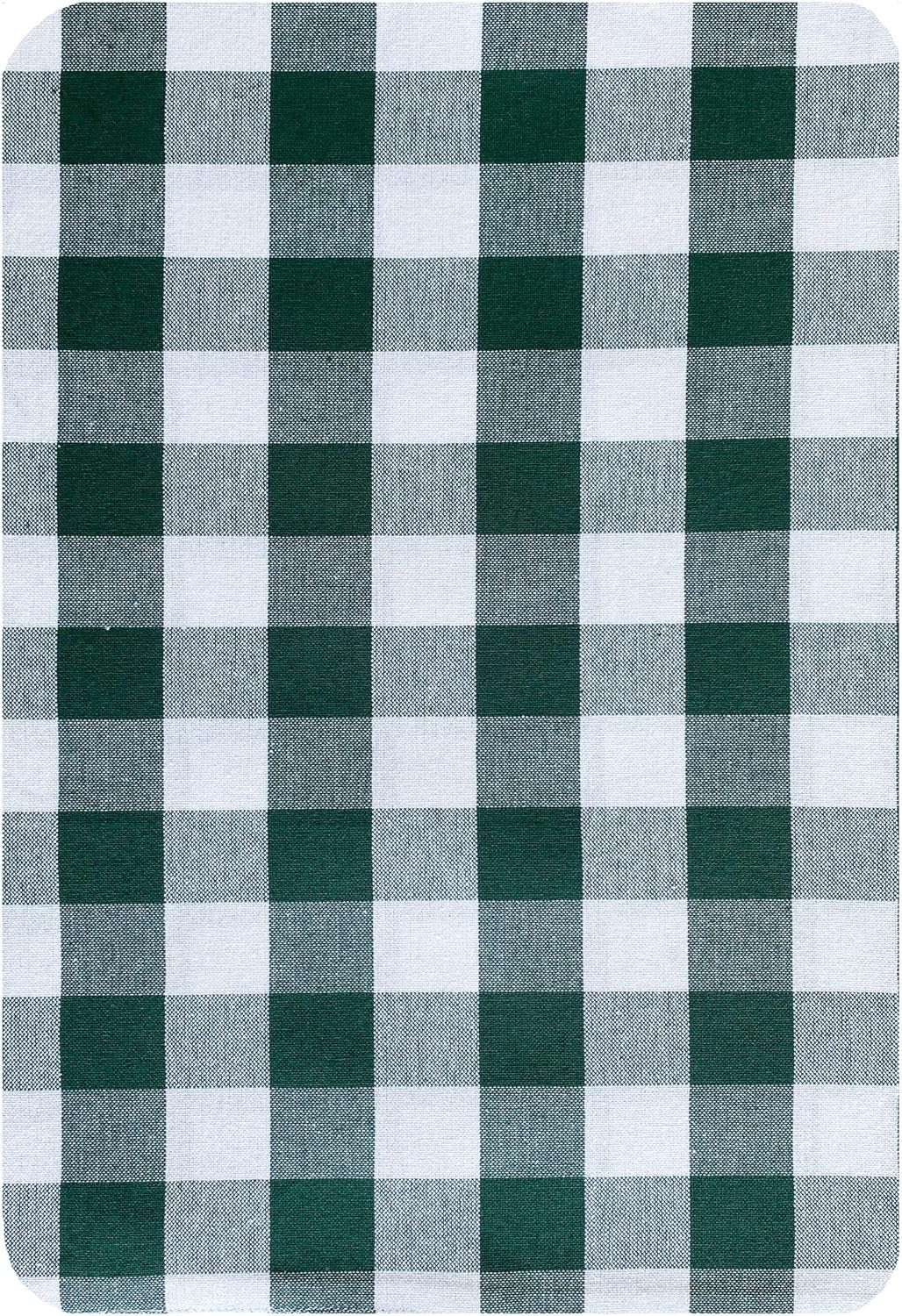 Buffalo Check Rustic Indoor/Outdoor Cotton Napkins by - Cottage Style Gingham Check Pattern - Set of 8 Napkins, Hunter