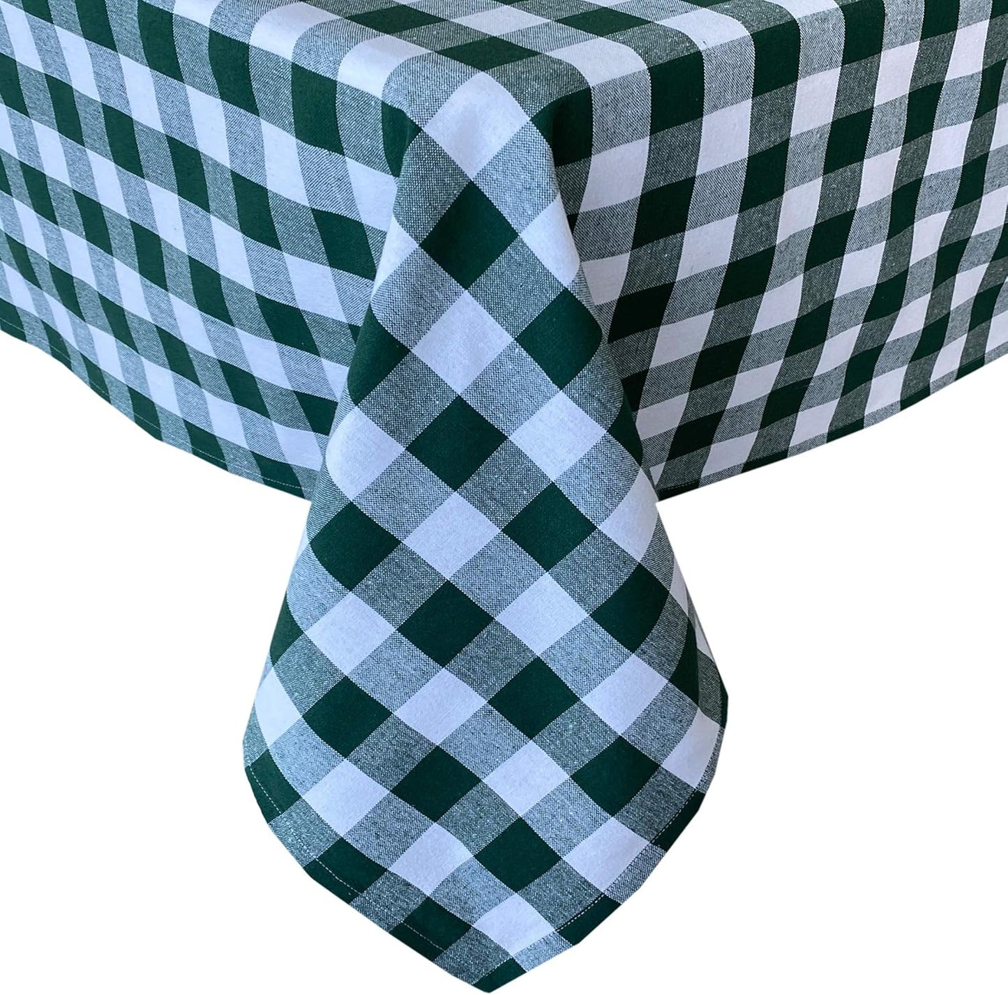 Buffalo Check Rustic Indoor/Outdoor Cotton Napkins by - Cottage Style Gingham Check Pattern - Set of 8 Napkins, Hunter