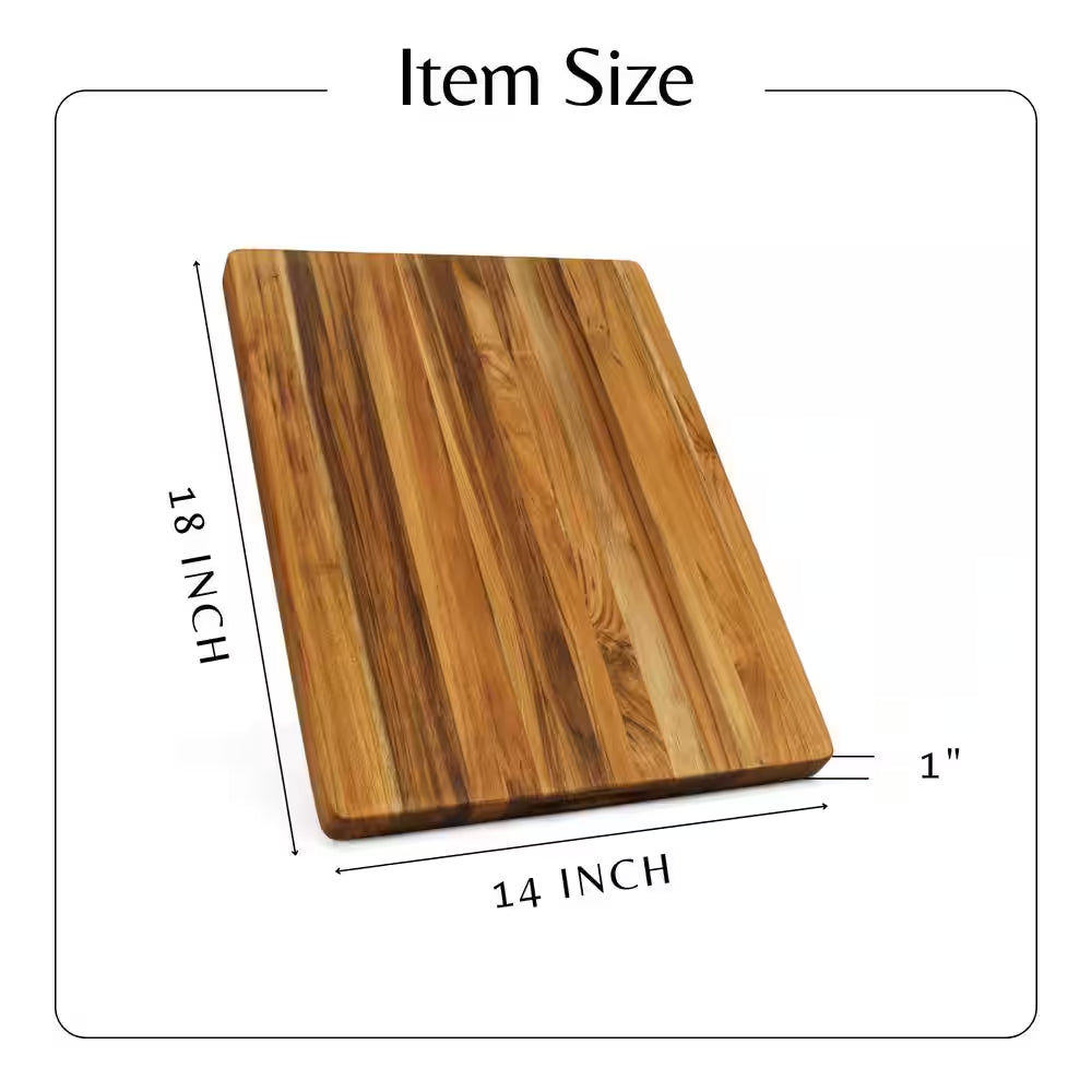V1 Medium 18.01 In. X 14.0 In. Rectangular Solid Wood Reversible Serving Board