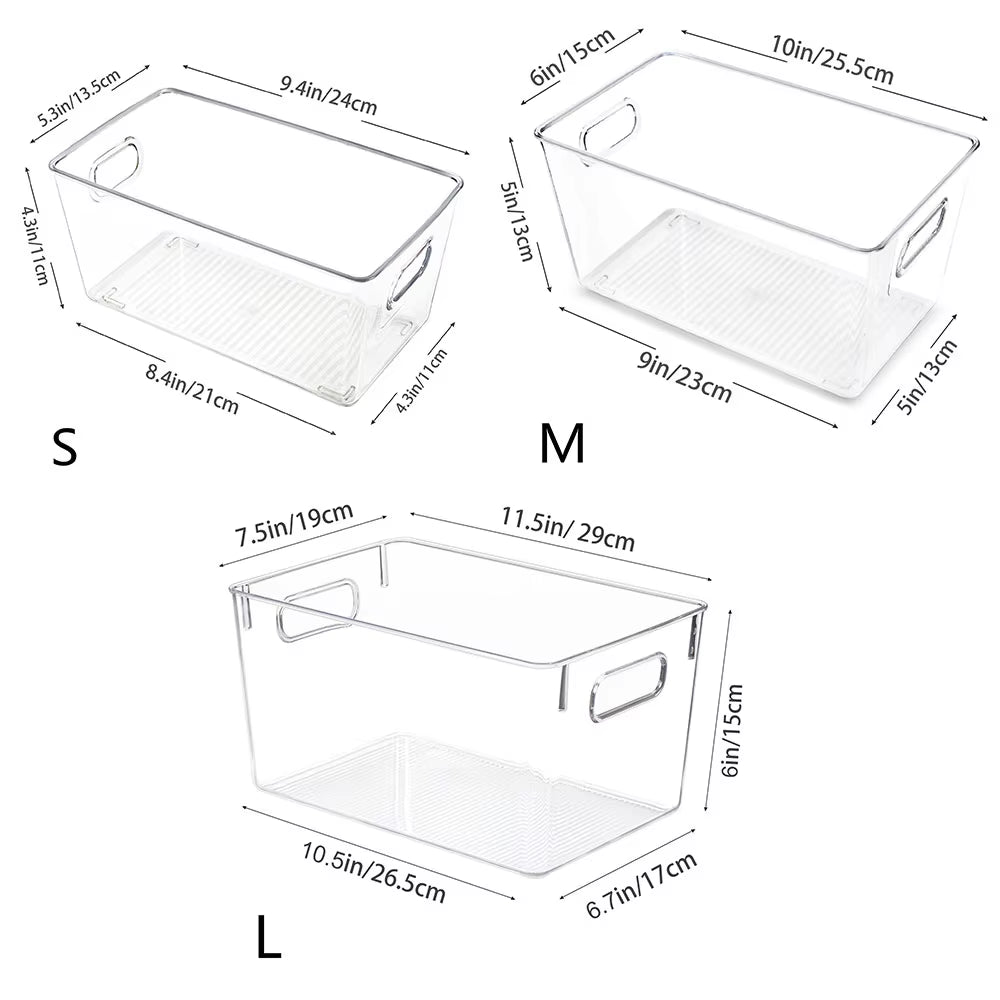Transparent Fridge Organizer Food Storage Containers Refrigerator Organizer Vegetable Kitchen Organizer and Storage Container