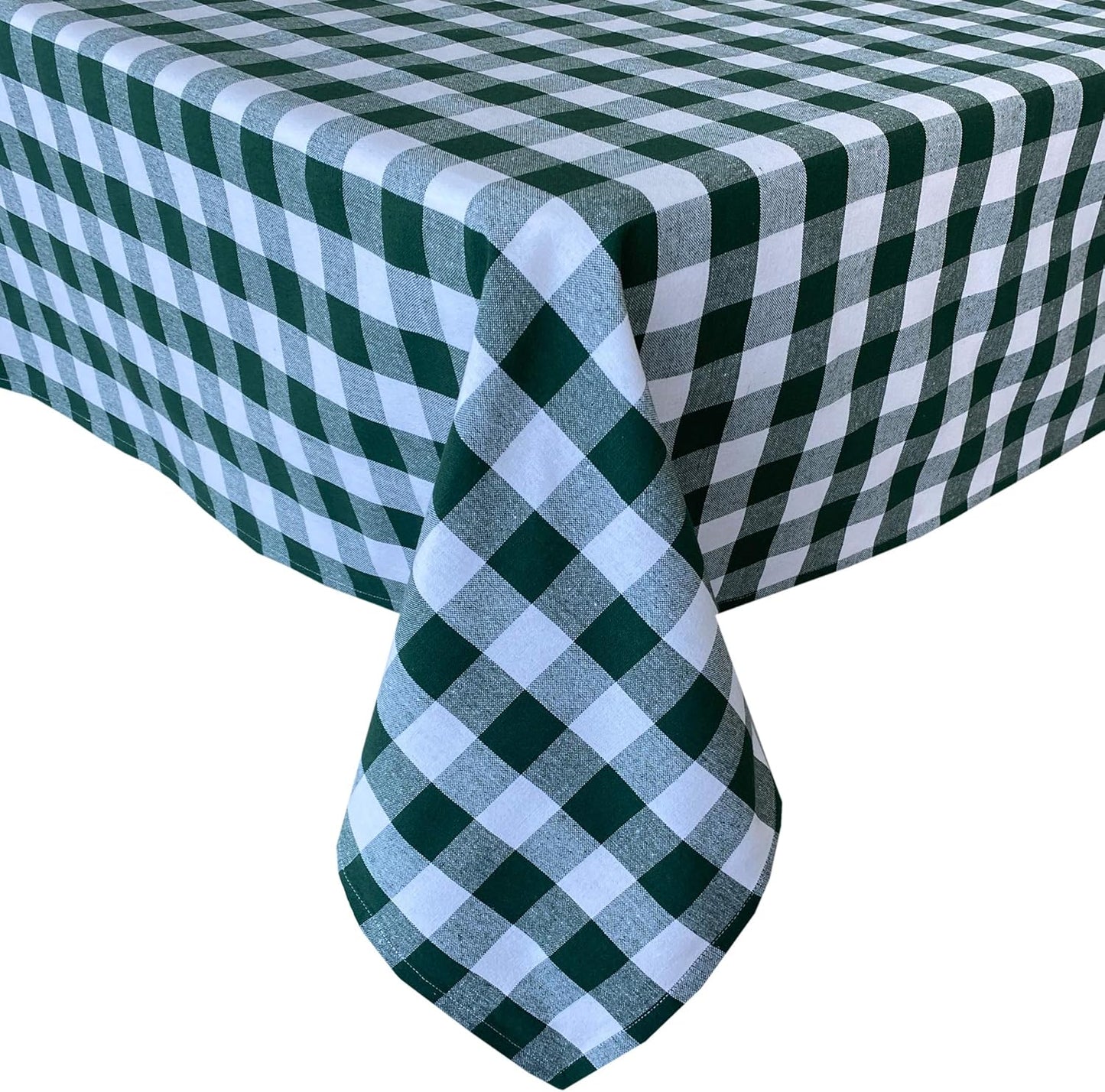 Buffalo Check Rustic Indoor/Outdoor Cotton Napkins by - Cottage Style Gingham Check Pattern - Set of 8 Napkins, Hunter