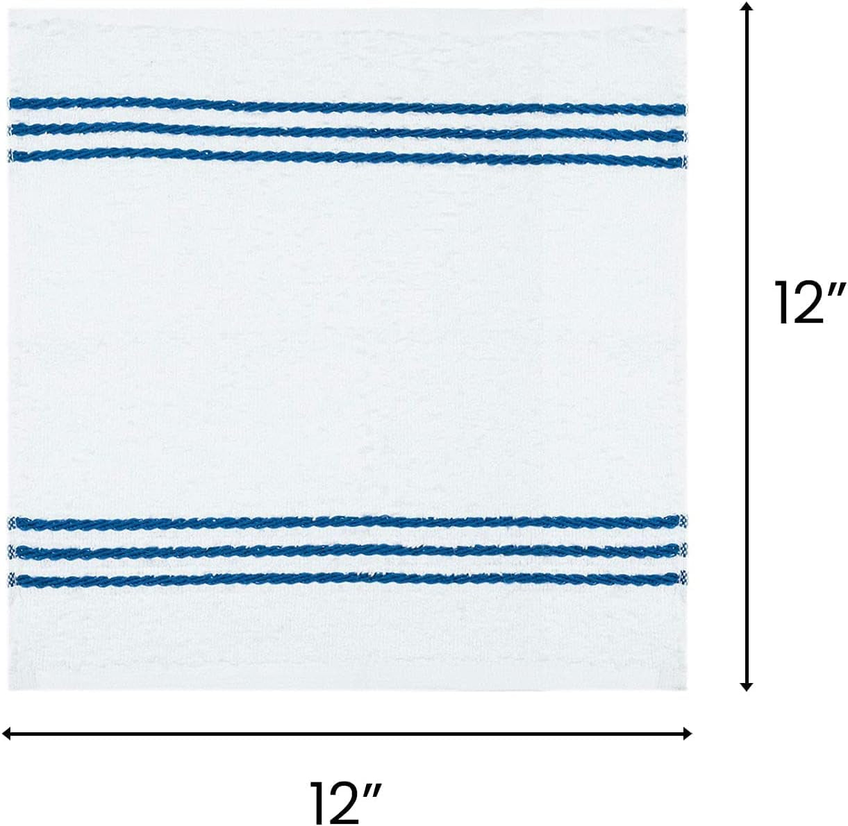 8 Pack Kitchen Dish Cloths for Washing Dishes - Blue White, 12 X12 Inches Dishcloths for Kitchen Fast Absorbing Quick Dry Super Soft Dish Rags
