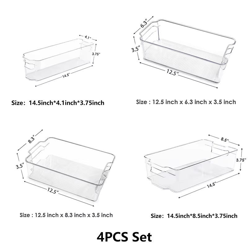 Transparent Fridge Organizer Food Storage Containers Refrigerator Organizer Vegetable Kitchen Organizer and Storage Container