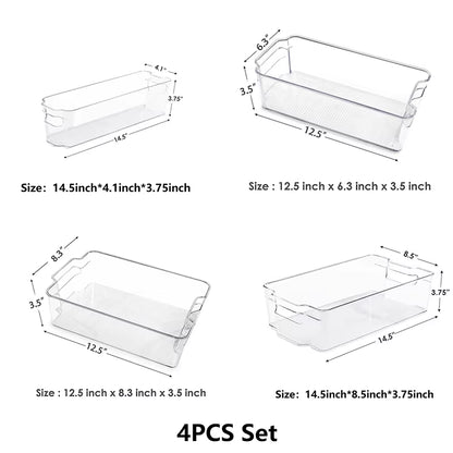 Transparent Fridge Organizer Food Storage Containers Refrigerator Organizer Vegetable Kitchen Organizer and Storage Container