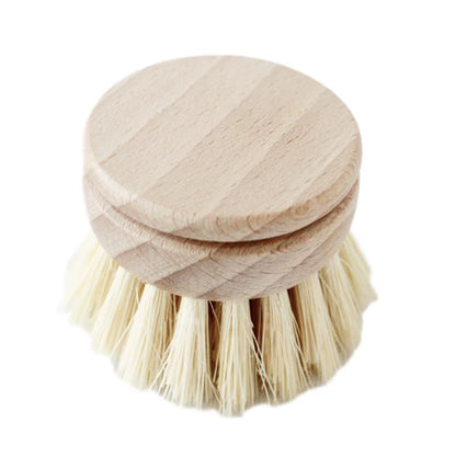 Kitchen Cleaning Brush Natural Bamboo Handle and Sisal Bristles Scrub Brush for Dish Cast Iron Skillet Pots Pans Pot Brush