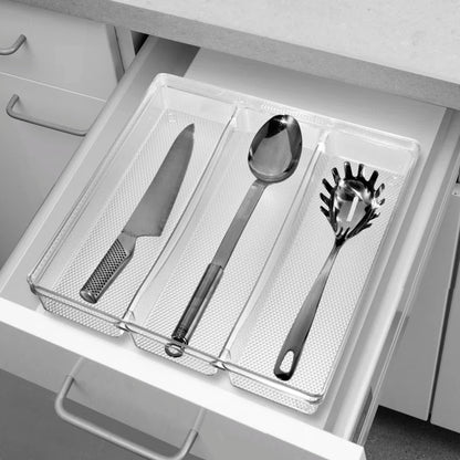 Neat 2" H X 11.5" W X 13.25" D Flatware & Kitchen Utensils Drawer Organizer