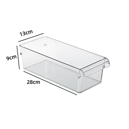 Refrigerator Organizer Bin Fridge Egg Storage Box Clear Fridge Organizer Containers Freezer Pantry Cabinet Kitchen Organizer