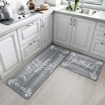 anti Fatigue Kitchen Mat Set of 2 Non Slip Cushioned Kitchen Mats for Floor Waterproof Farmhouse Kitchen Rugs and Mats Set Comfort Standing Desk Mat Carpet for Sink,Office,Laundry