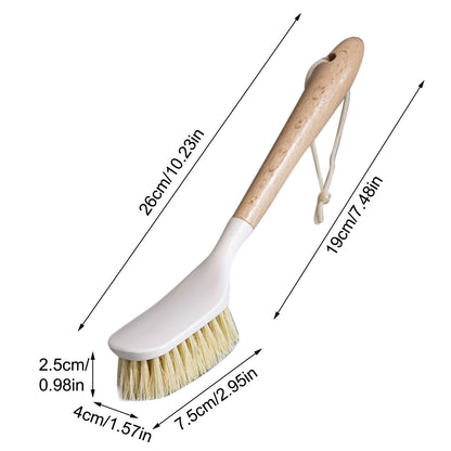 Kitchen Cleaning Brush Natural Bamboo Handle and Sisal Bristles Scrub Brush for Dish Cast Iron Skillet Pots Pans Pot Brush